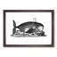 Great Whale in Black and White by George Shaw - Picture Frame Drawing Print-55575478-55575482