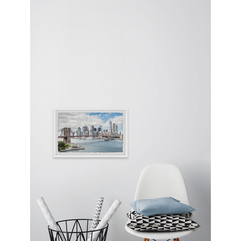 Majestic Brooklyn Bridge - Single Picture Frame Painting, 20cm H x 30cm W x 3.81cm D