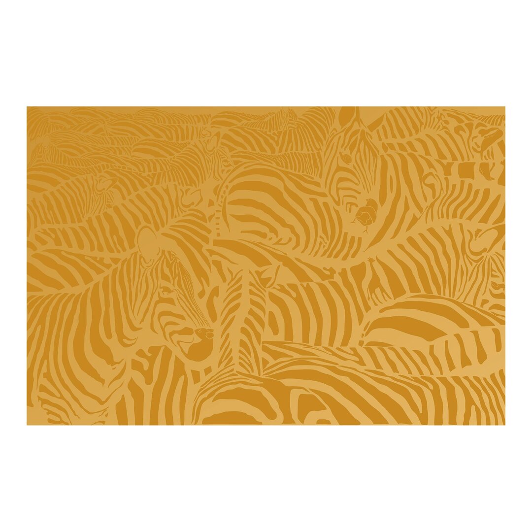 Strukturierte Fototapete No. DS5 Beige Zebra Stripes 1,9 m x 288 cm