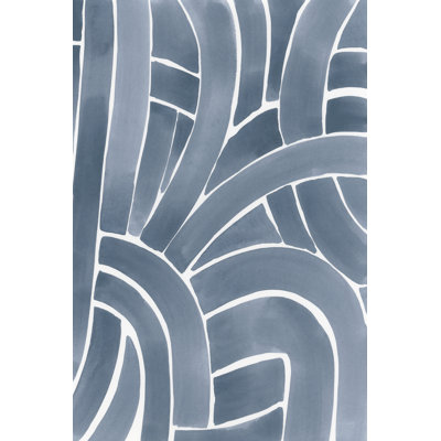 Indigo Maze II by June Erica Vess - Wrapped Canvas Print