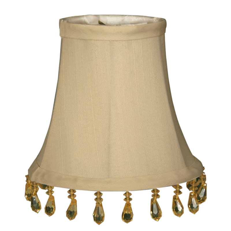 4'' H Silk Bell Candelabra Shade, Beige