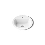 Bryant Ceramic Circular Drop-In Bathroom Sink with Overflow