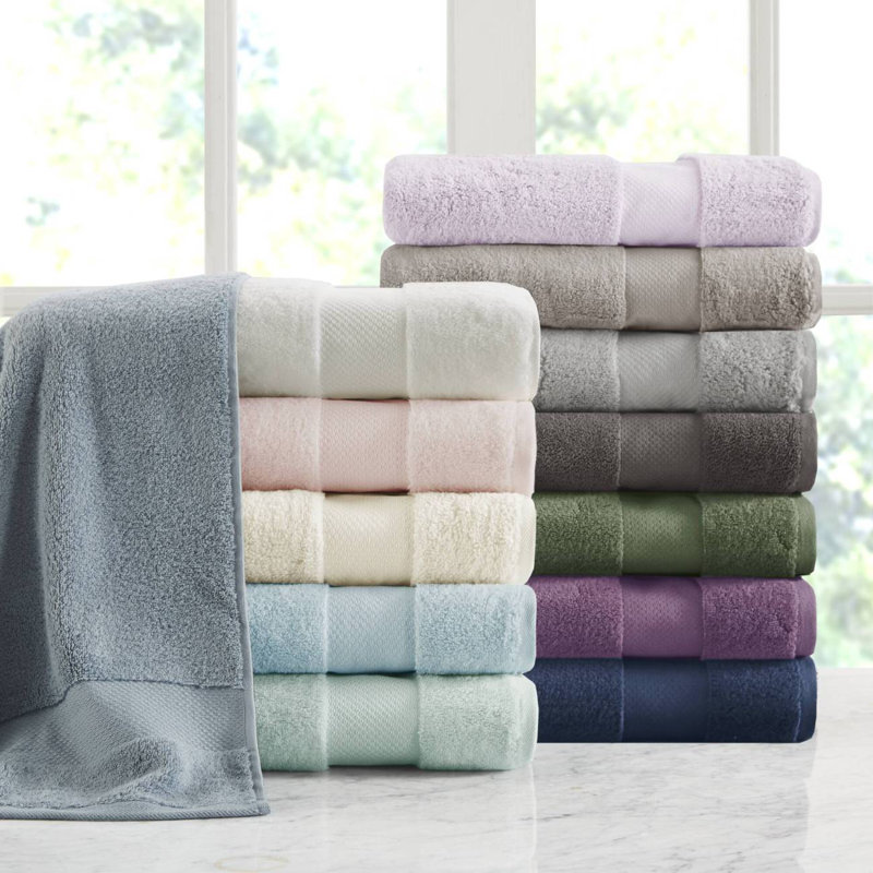 Cotton 6 Piece Bath Towel Set, Green