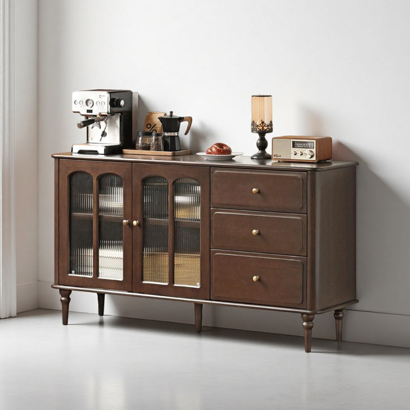 Modern Minimalist Solid Wood Multi-Functional Sideboard, 33.5" H x 59.1" W x 15.7" D