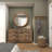 Gruver Solid Wood Circle Wall Mirror