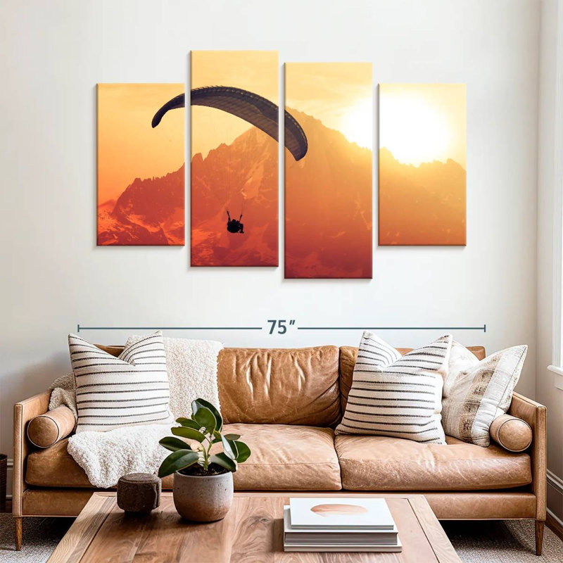 Paragliding Over Alps, 42" H x 68" W