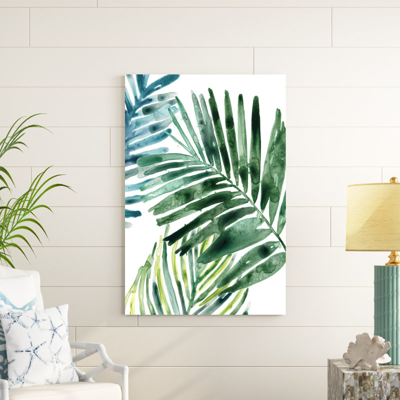 Mélange de feuilles tropicales II, H 48 po x l 32 po x P 1,25 po