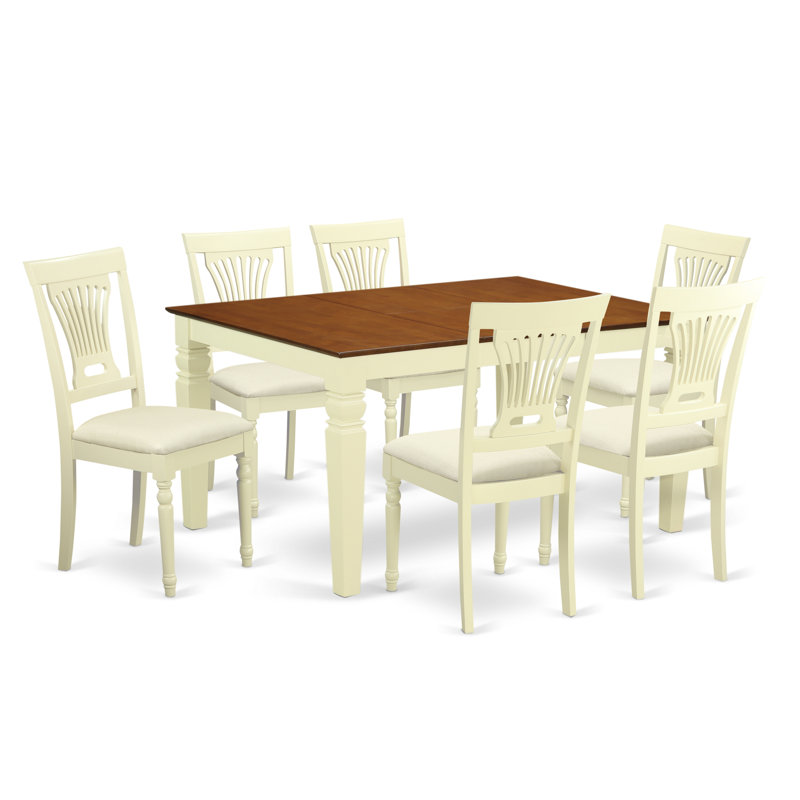 Ensemble de salle à manger 7 pièces Royalston, 7 pièces : table, 6 chaises
