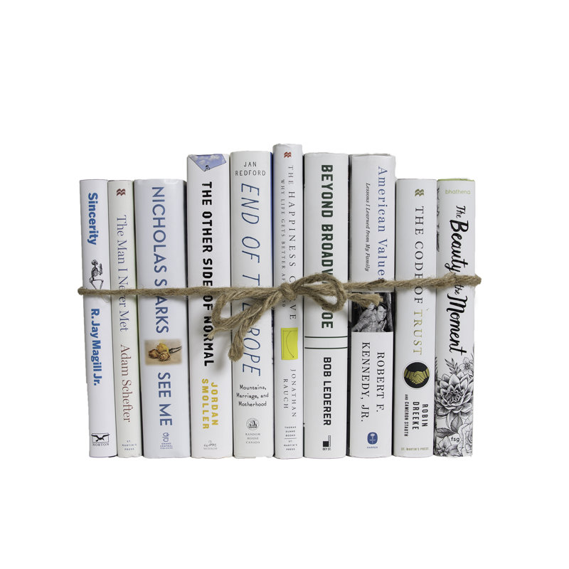 Livres décoratifs - Ensemble de livres pour jaquette Blizzard - 1 pied de livres blancs