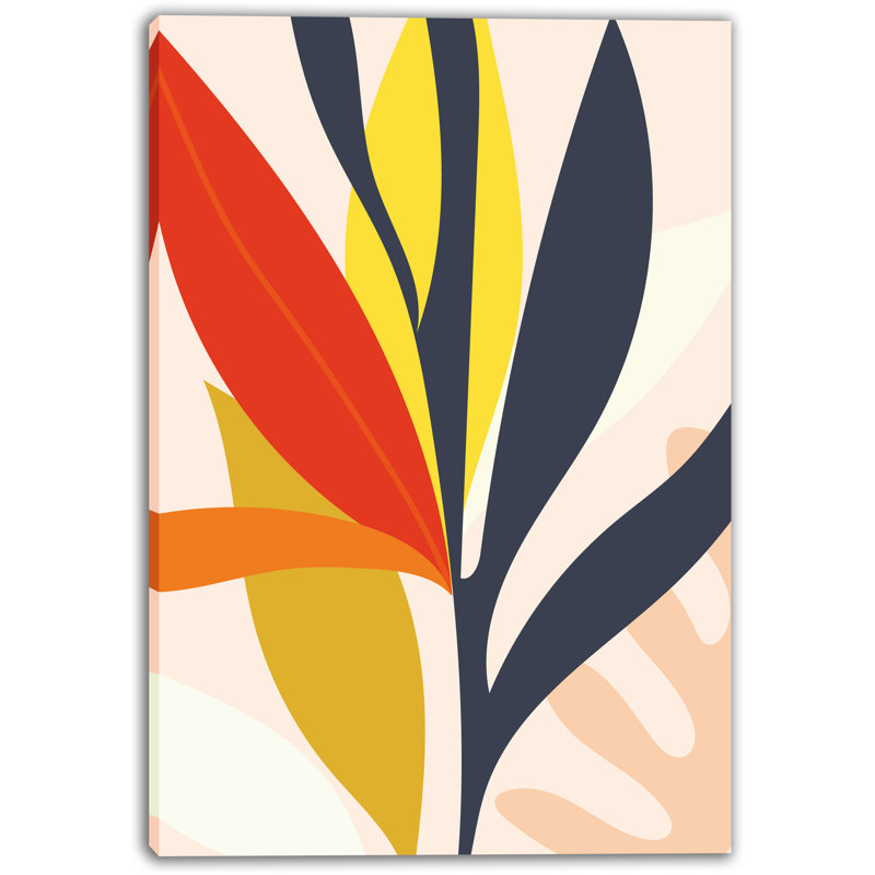 "Bold Tropics", art mural sur toile abstraite, H 16 po x l 12 po x P 1 po