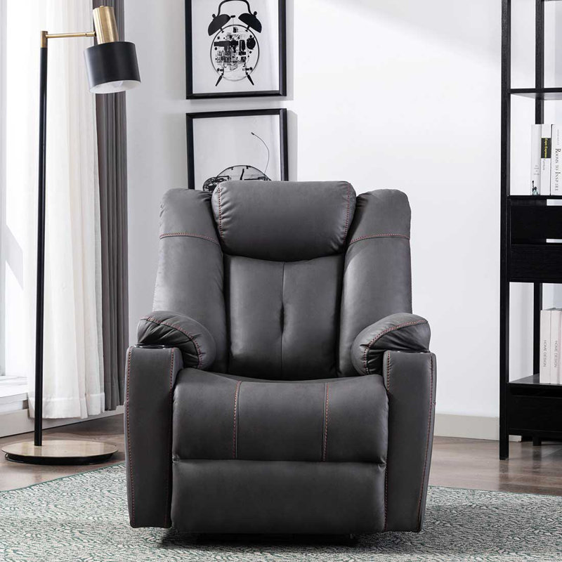 Henreitta Recliner with Ottoman, Charcoal