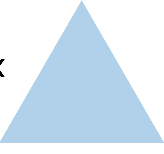 Décalcomanie murale motif triangle, Bleu poudré, H 4 po x l 4 po x P 0,01 po