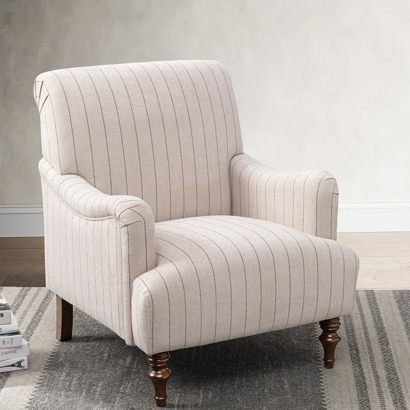 Fauteuil en polyester naturel avec 4 pieds