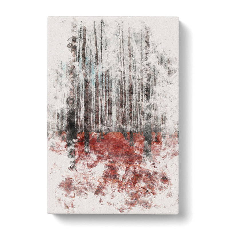 Rows Of Trees - Wrapped Canvas Painting, 50cm H x 35cm W x 3cm D