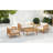 4-Piece Patio Furniture Set, Outdoor Furniture With Coffee Table, Patio Conversation Set Deep Seating With Thick Cushion For Backyard Porch Balcony,Teak Finish-827142163-827142164