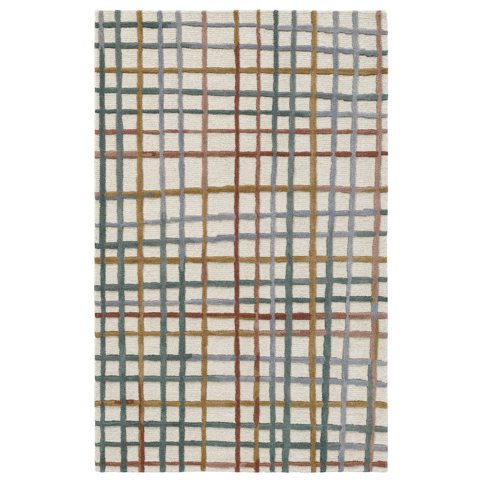 Polychrome Rug: Modernist Hand Tufted Rug in Multi, Runner 2'6" x 8'