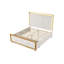 Ensemble de chambre avec grand lit 4 pièces de style contemporain OBSession en bois et finition or-123042648