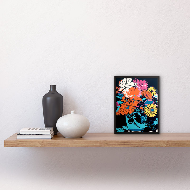 Abdriel Flower Bouquet In Vase Floral Preppy Aesthetic - Single Picture Frame Print