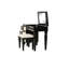 Meuble-lavabo traditionnel avec tabouret noir
