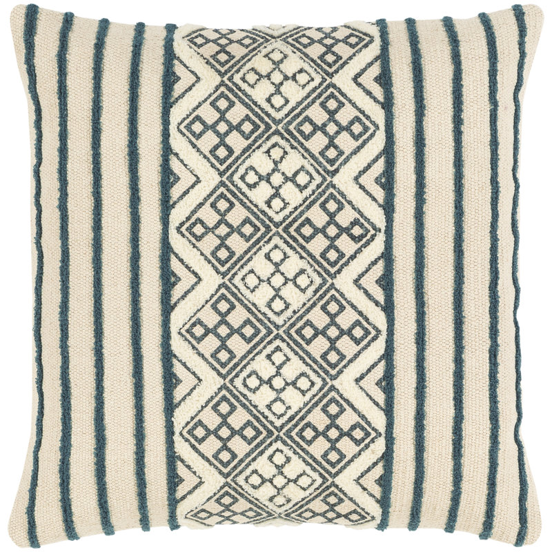 Tanya Cotton Throw Pillow, Polyester/Polyfill