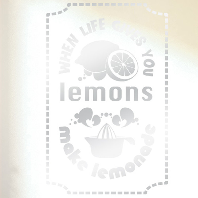 Food & Beverage Wall Decal, Shiny Silver, Medium