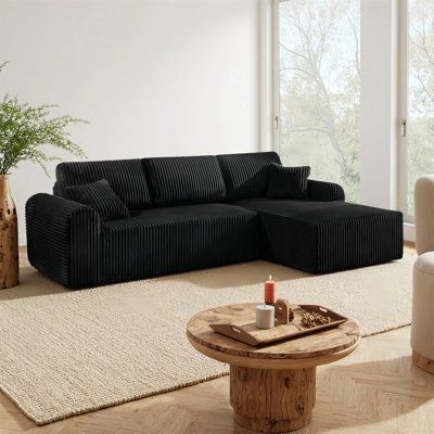 Canapé modulaire 109 "avec canapé en L 109" avec méridienne en forme de L, canapé rembourré minimaliste moderne pour chambre à coucher, canapé d'angle à assise profonde