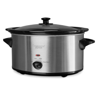 4 Quart Stainless Steel Oval Slow Cooker