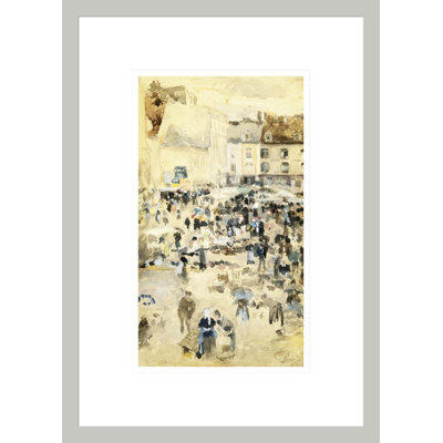 «European Street Scene» par Maurice Brasil Prendergast, impression giclée sur cadre