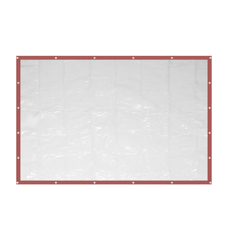 Auvent transparent 8 * 10FT en PVC pour patio, auvents