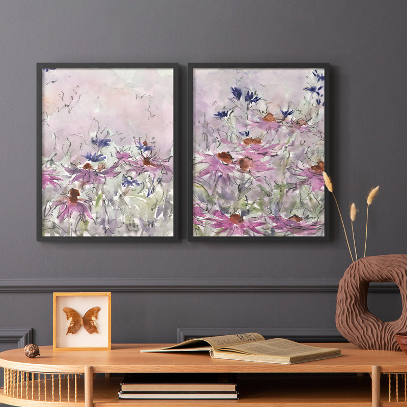 Impression florale I-Premium de Floral Entertainment - prête à être accrochée - aucun clou requis - aucun clou requis