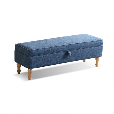 Gray Upholstered Bench