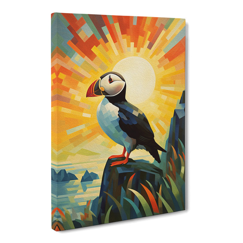 Puffin No.2 - No Frame Print, 60cm H x 40cm W x 3cm D
