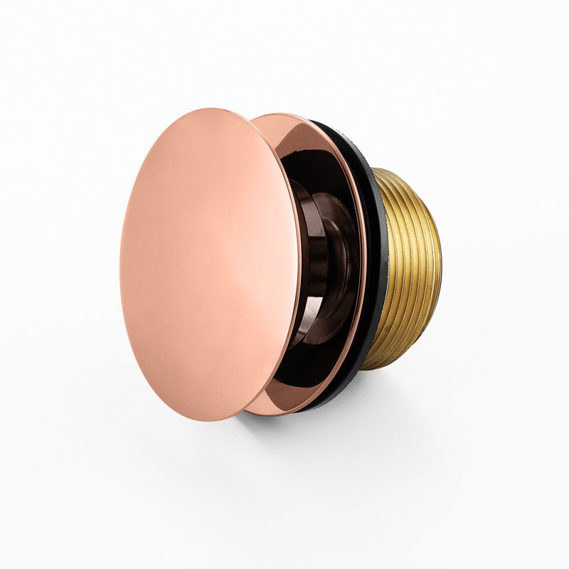 Drain de baignoire escamotable avec trop-plein, Or rose
