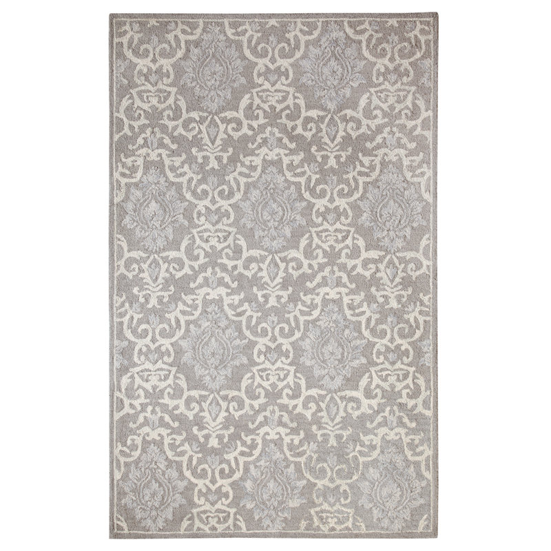 Galen Wool Damask Indoor Rug, Rectangle 3'3" x 5'3"