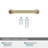 Amerock Factor 3 inch (76mm) Center-to-Center Golden Champagne Cabinet Pull-81117071-109026942