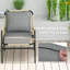 Coussins de chaise de patio 2 pièces, coussins de chaise d'extérieur, gris clair