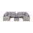Fully Assembled 8 Piece Sectional Seating Group with Cushions