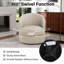 Fauteuil demi-tonneau pivotant en cuir véritable l 30 po-952332973