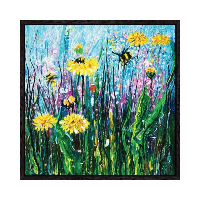 Summer Blooms by Dane Shue - Gallery-Wrapped Canvas Giclée on Canvas, Black Framed, 66.04 cm H x 66.04 cm W