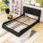 Upholstered Platform Bed with Built-in Bluetooth Speakers and RGB LED Light-1412637439-1412637436