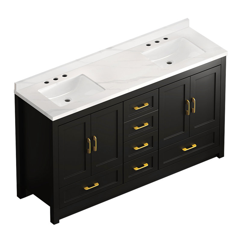 Armoire de meuble-lavabo durable en MDF de style moderne pour salle de bain