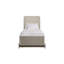 Lit simple au-dessus d'un lit gigogne dans la teinte taupe, embellissement avant, couche de surface en placage de bouleau, sens transitionnel décontracté, bois massif et base, 82,13 de profondeur, 40,91 de largeur, 52,83 de hauteur, 169,93 lb