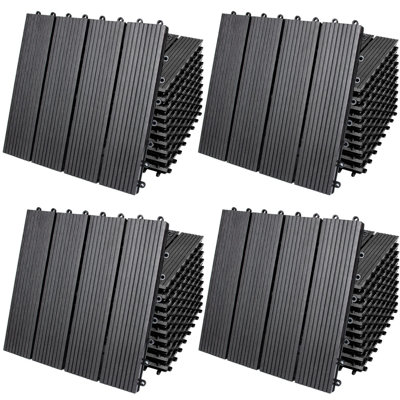 Tiggs 30cm L x 30cm W Manufactured Wood Interlocking Deck Tile