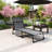 Grey Outdoor Folding Sun Lounger, 5-Position Adjustable Sunbathing Chair With Handle, Side Pockets, And Detachable Pillow. Suitable For Gardens, Beaches, Pools, And Camping.-188698172