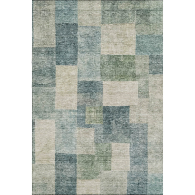 Premium Machine Washable Alijah AMF1261 Geometric Rug, Rectangle 8' x 10'
