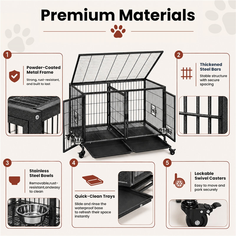 Danimir Metal Dog Crate