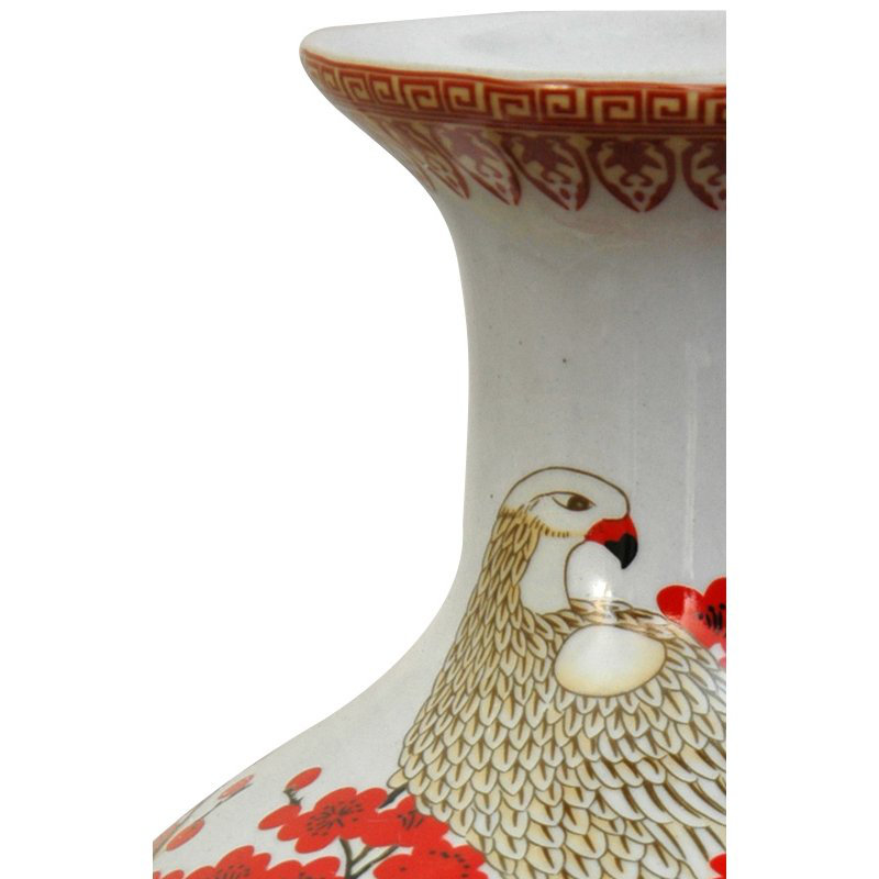 Polla 12" Porcelain Table Vase, Cherry Blossom