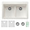 BLANCO 33" 50/50 Double Bowl Drop-In/Undermount Silgranit Kitchen Sink With Cleaner, Sink Grids And Basket Strainers In White