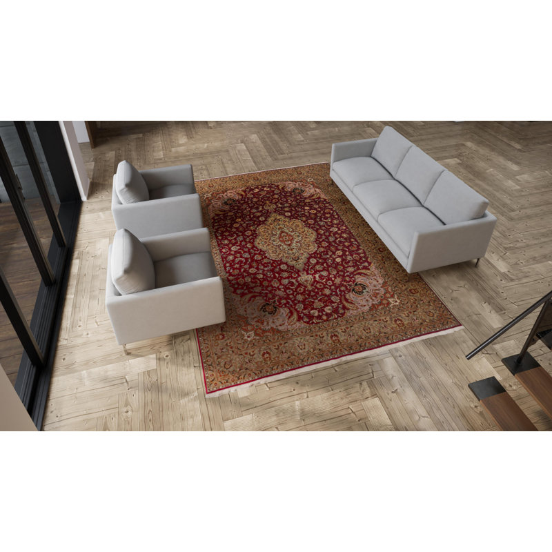 Red Vintage Traditional Wool Rug - 8'4"" x 11'9""