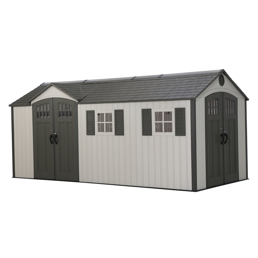 Lifetime Products 17.5 X 8Ft Tan Outdoor Storage Shed - Image 2